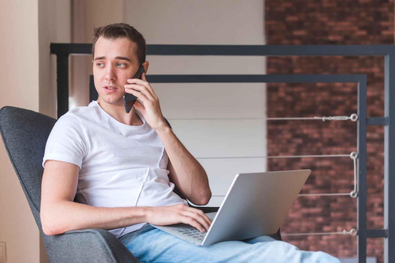 Modern startup office environment with financial planning technology and collaboration spaces